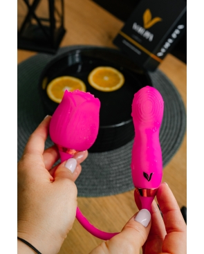 Tulipan ciemny róż – elegancki wibrator ssący i flapingu